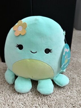 Squishmallow Ophelia the Octopus 8” Plush NWT Teal Kellytoy Stuffed Animal